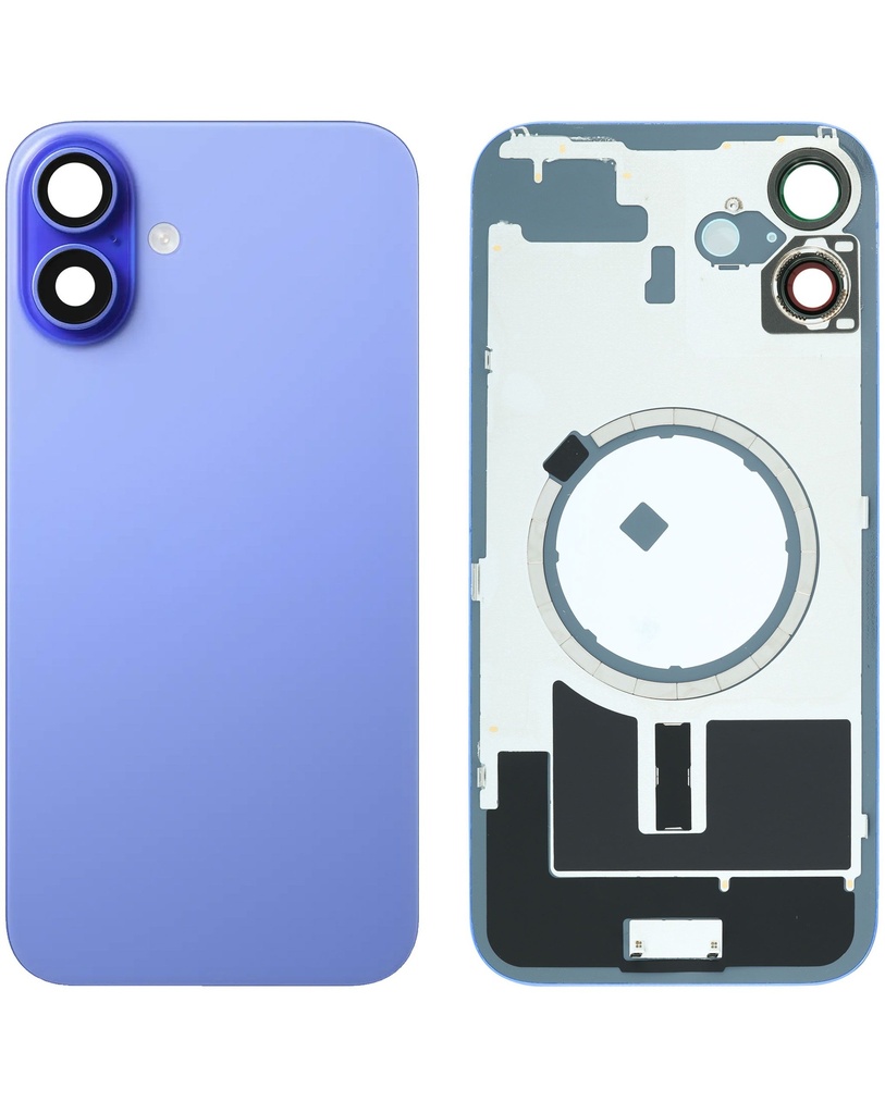 Back Glass with MagSafe Magnet for iPhone 16 Plus (No Logo) (Ultramarine)