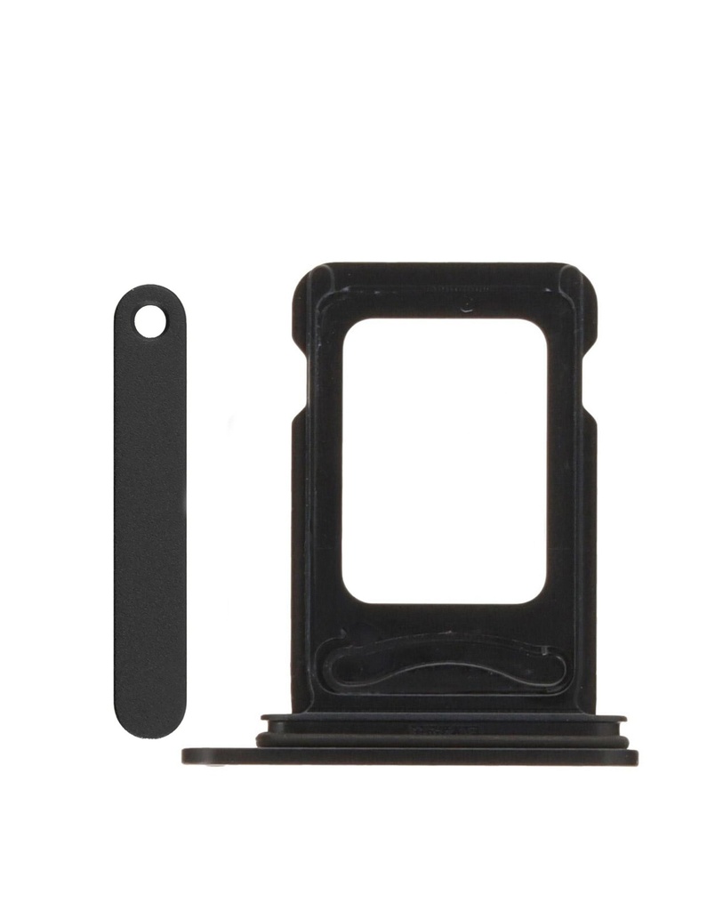 Dual Sim Card Tray for iPhone 16e (Black) (Premium)