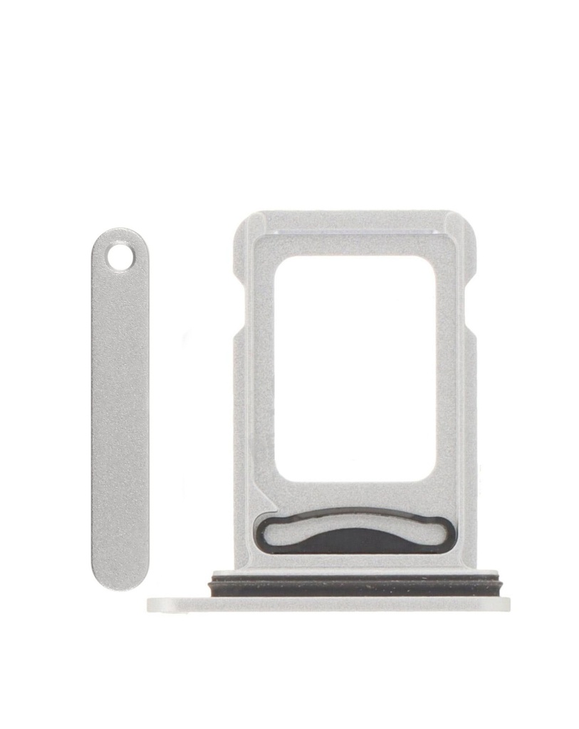 Dual Sim Card Tray for iPhone 16e (White) (Premium)