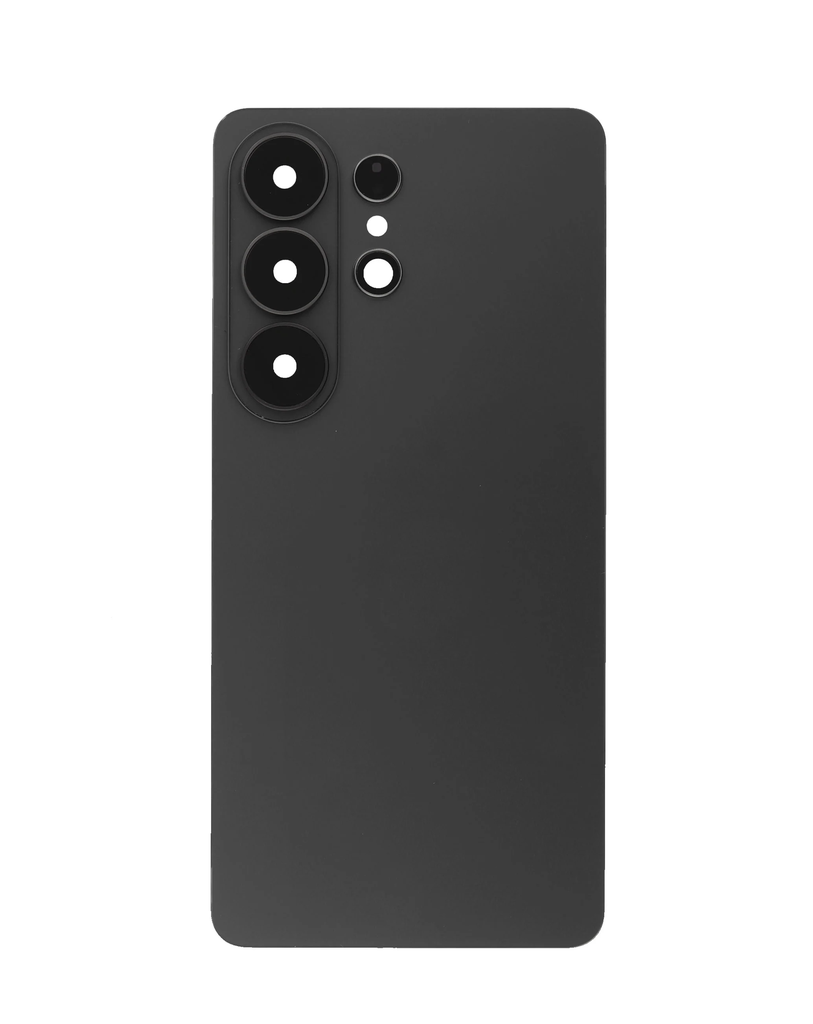 Back Cover Glass  with Camera Lens and Adhesive for Galaxy S26 Ultra (No Logo) (Black)