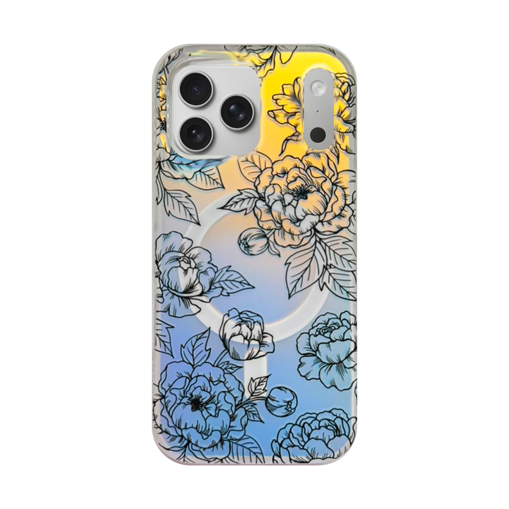 Flora Shine Case with MagSafe for iPhone 17 ProMax - Midnight Peony