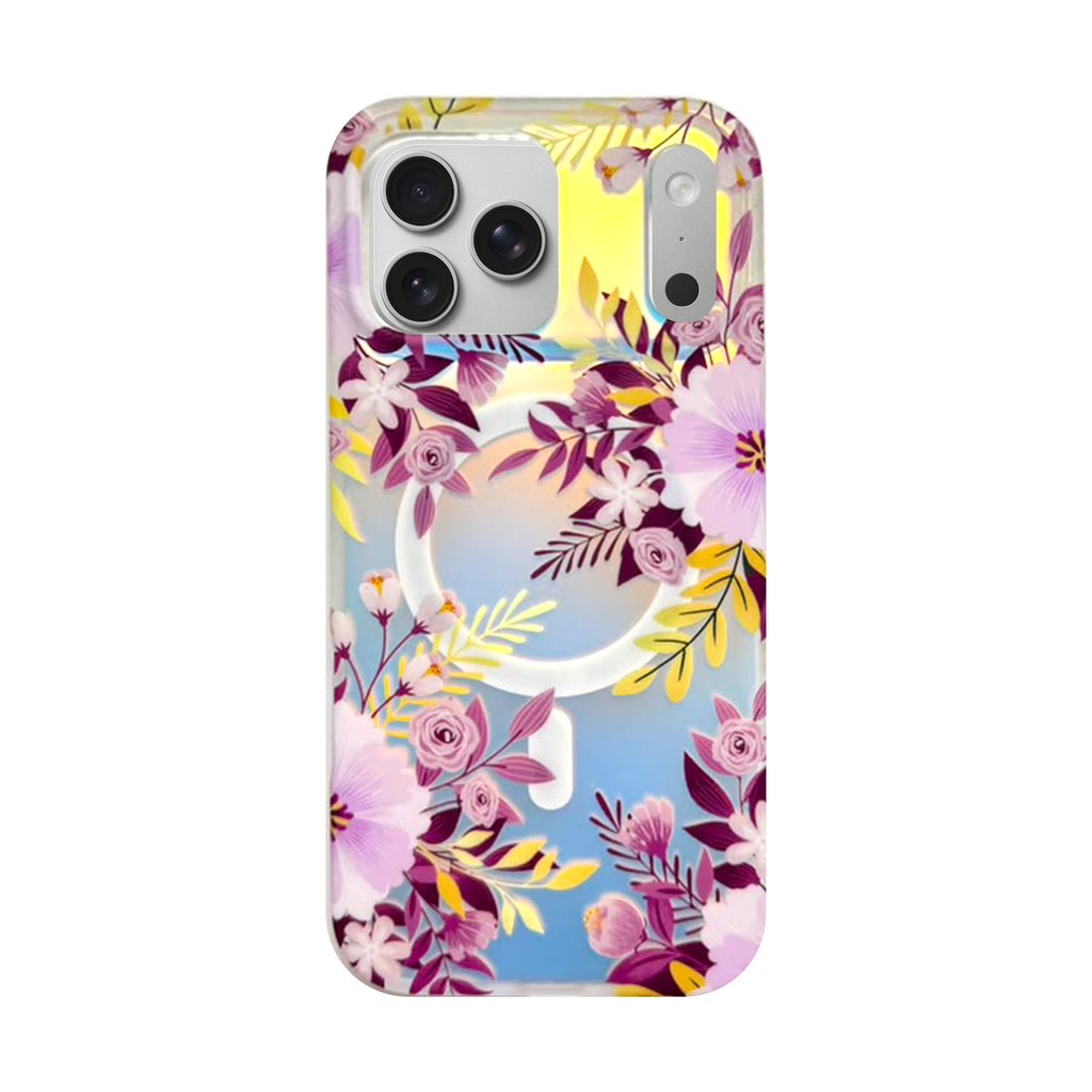 Flora Shine Case with MagSafe for iPhone 14 Pro - Violet Garden