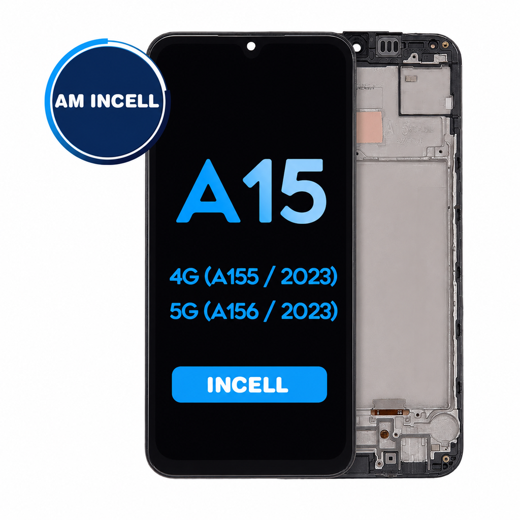 LCD Assembly For Samsung Galaxy A15 4G (A155 / 2023) / A15 5G (A156 / 2023) with Frame (6.43") - All Colors (Aftermarket - Incell )