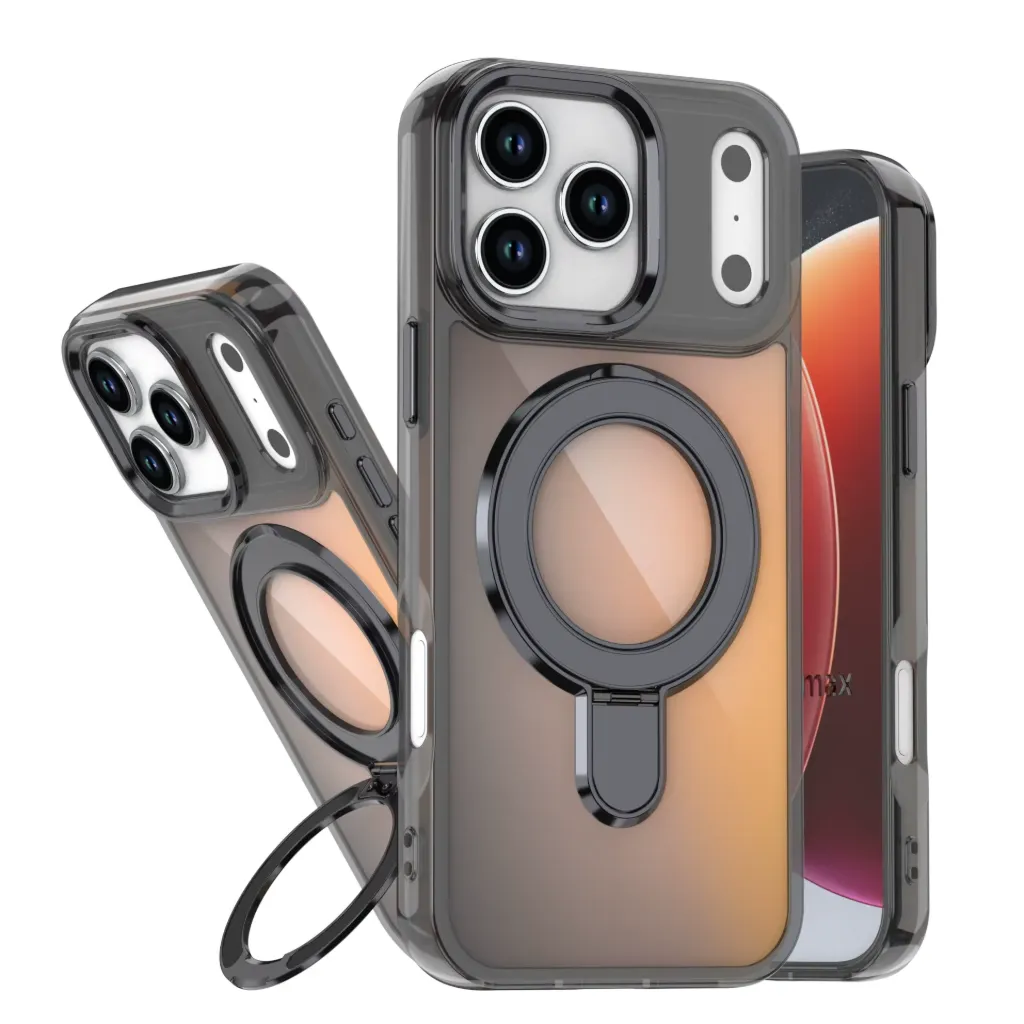 Shimmering Stand Case with MagSafe for iPhone 17 Pro / 18 Pro - Black