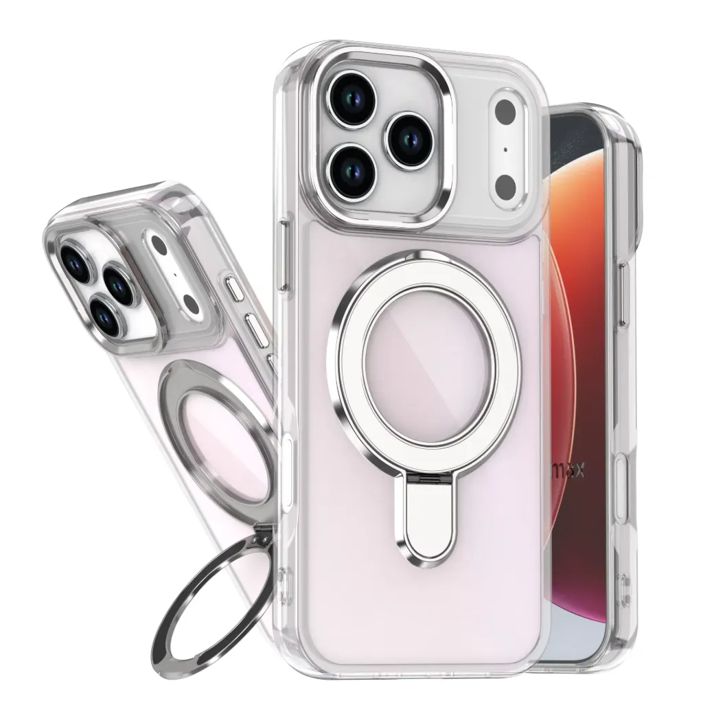 Shimmering Stand Case with MagSafe for iPhone 17 Pro Max / 18 Pro Max - White