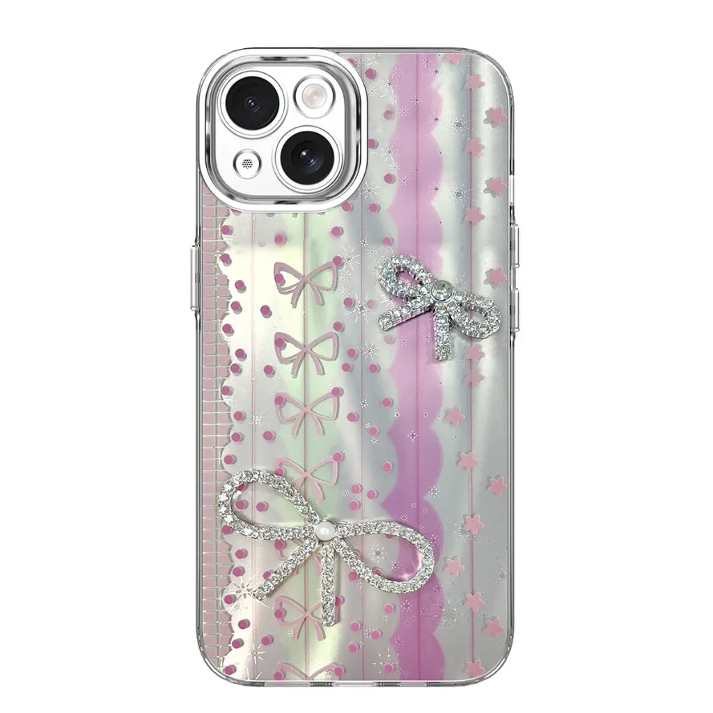 Candy Ribbon Case for iPhone 15 Plus - Pink