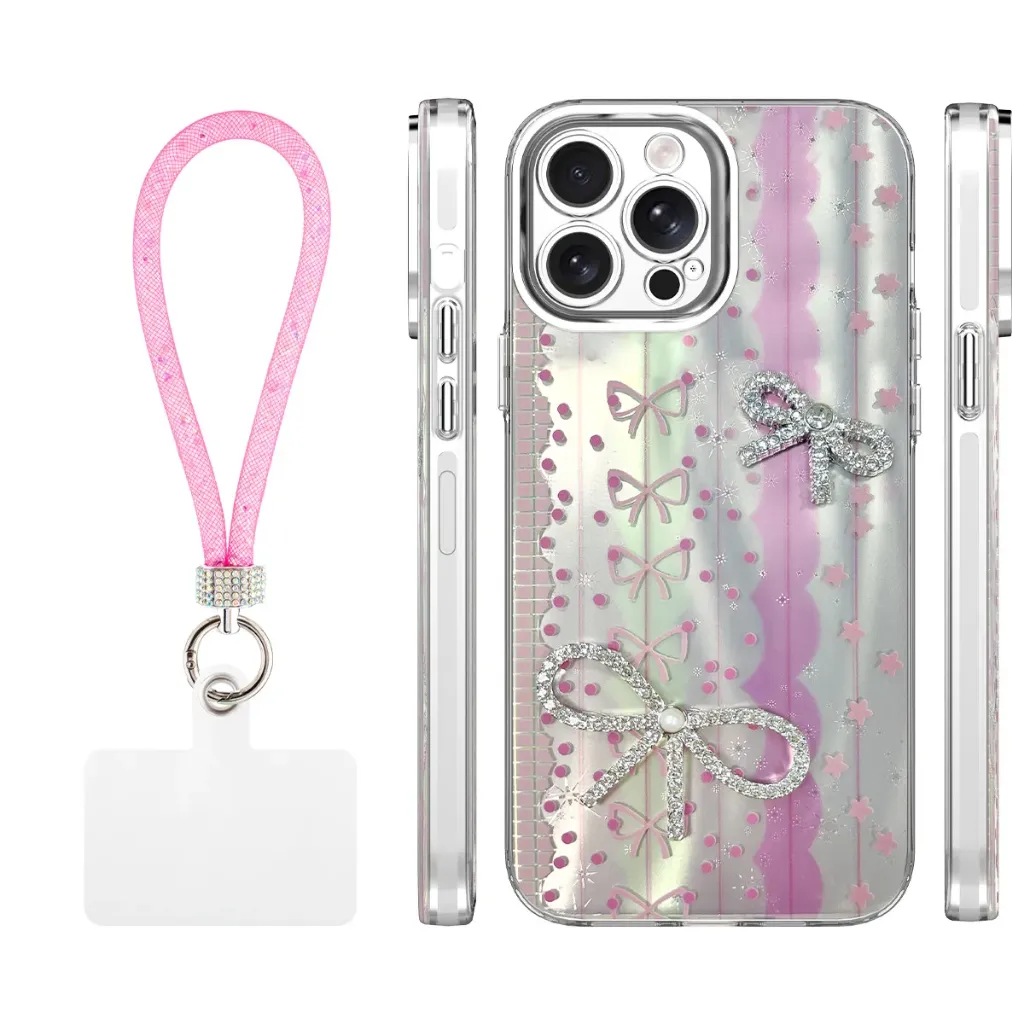 Candy Ribbon Case for iPhone 15 Pro Max - Pink