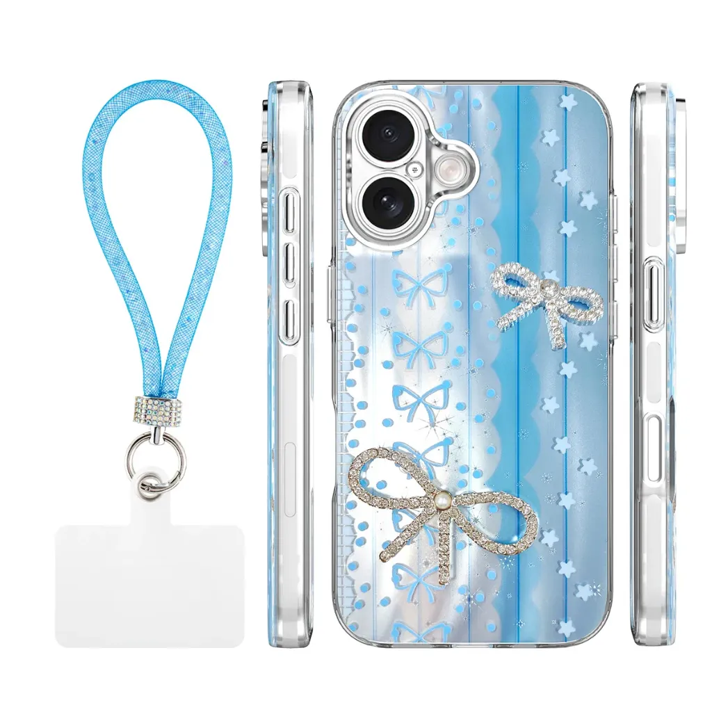 Candy Ribbon Case for iPhone 16 Plus - Blue