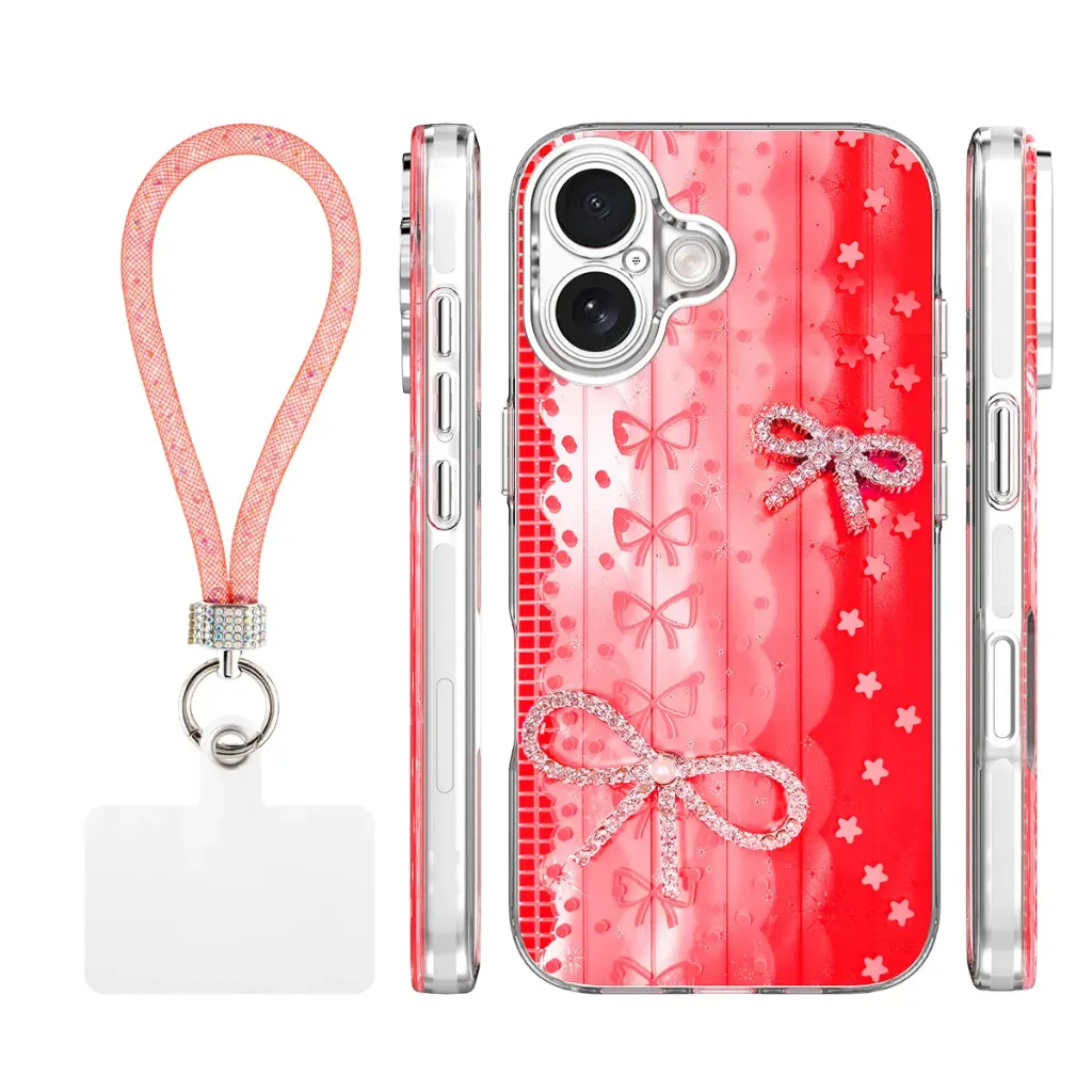 Candy Ribbon Case for iPhone 16 Plus - Red