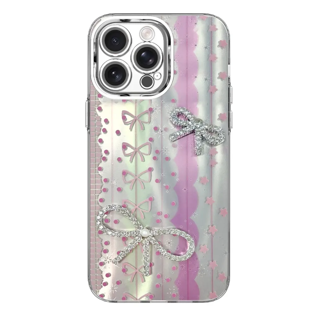 Candy Ribbon Case for iPhone 16 Pro - Pink