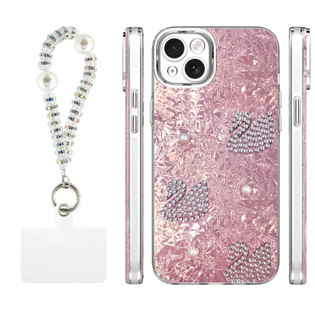 Candy Swan Case for iPhone 14 - Pink