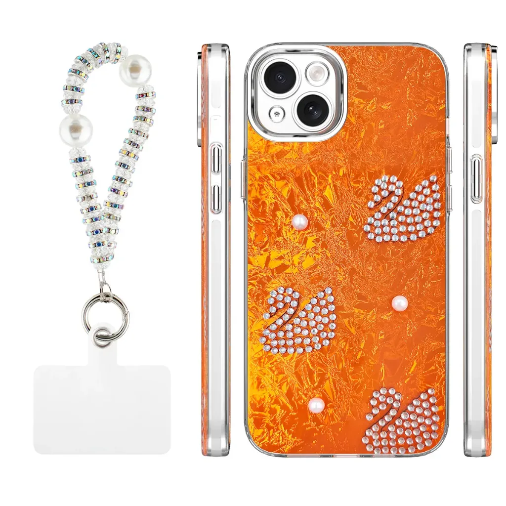 Candy Swan Case for iPhone 15 Plus - Orange