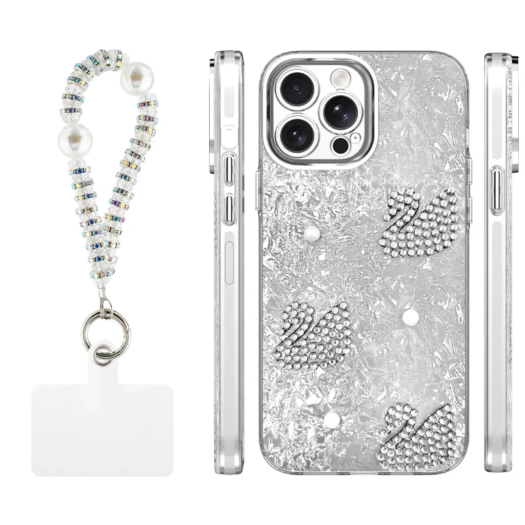 Candy Swan Case for iPhone 15 Pro Max - Silver