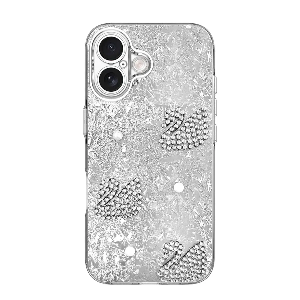 Candy Swan Case for iPhone 16 - Silver
