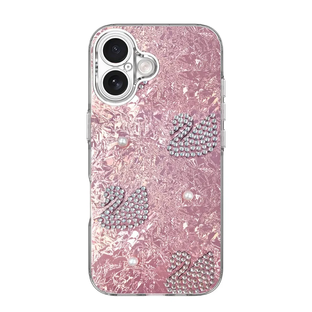 Candy Swan Case for iPhone 16 Plus - Pink