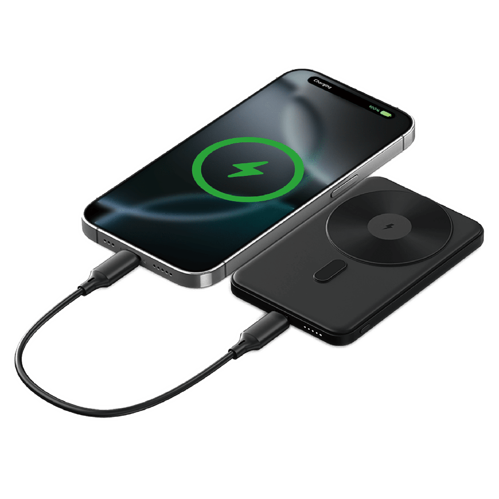 Itskins - Hybrid Usb C Magnetic Power Bank 5000 Mah - Black