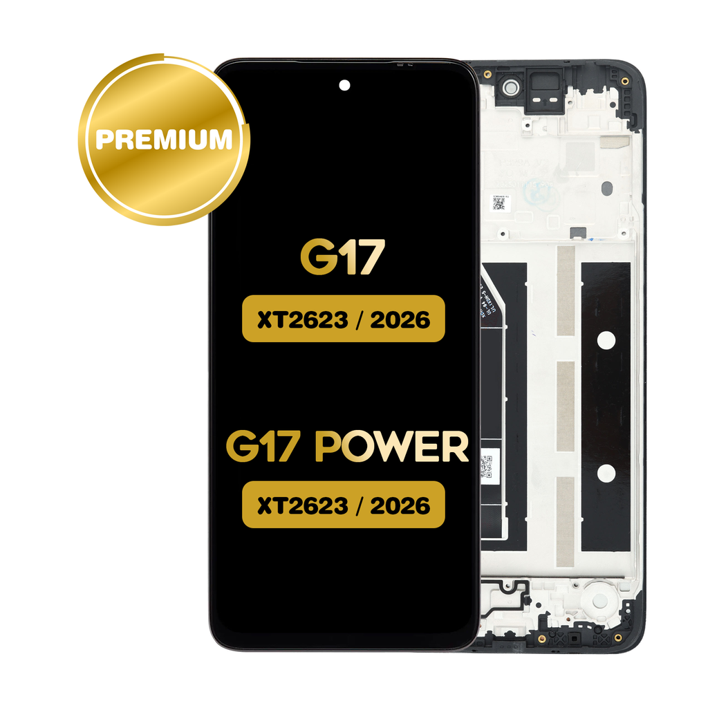 LCD Assembly With Frame For Motorola Moto G17 (XT2623 / 2026) / G17 Power (XT2623 / 2026) (Premium) (All Colors)