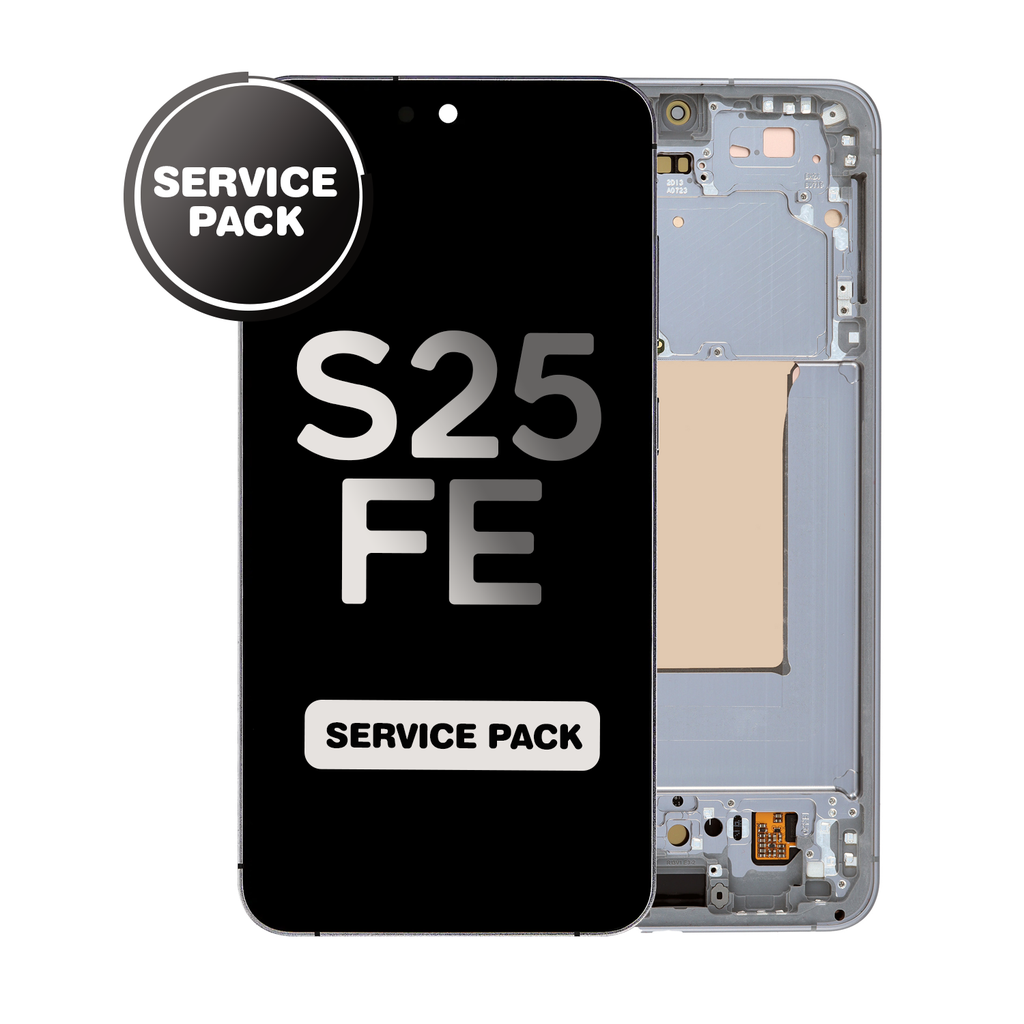OLED Assembly for Samsung Galaxy S25 FE (S731) with Frame - Jet Black (Service Pack)