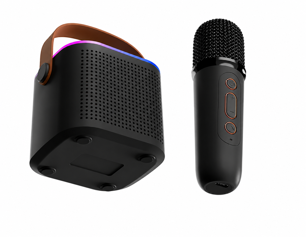 RCA Disco-105 Bluetooth Speaker with Wireless Mic, Echo Effect & 1200 mAh Battery  (Black) 