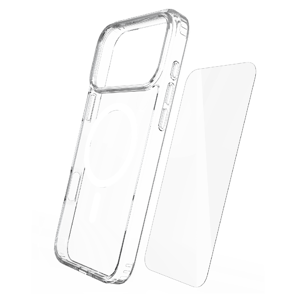 Gadget Guard - 2 In 1 Bundle Includes Clear Case And Glass Screen Protector For Apple Iphone 17 Pro Max - Clear