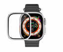 Clear Tempered Glass for Apple Watch Ultra with Titanium Alloy Frame 49 mm (Silver) (1 Pc)