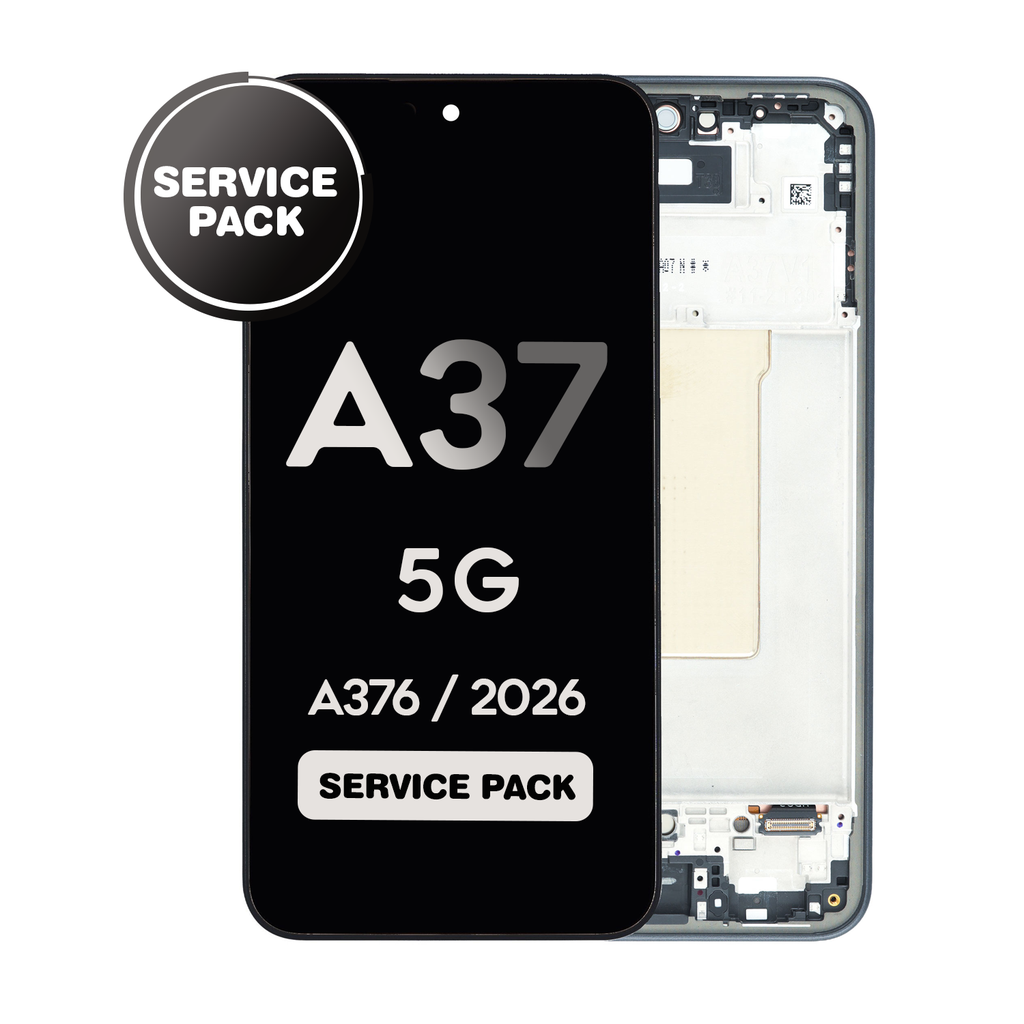 OLED Assembly for Galaxy A37 5G (A376 / 2026) with Frame - Charcoal/Black (Service Pack)