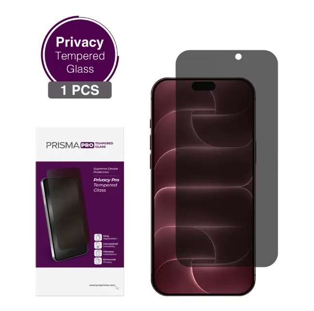 Prisma Pro Shield - Privacy Tempered Glass for iPhone 18 Pro - Single Package