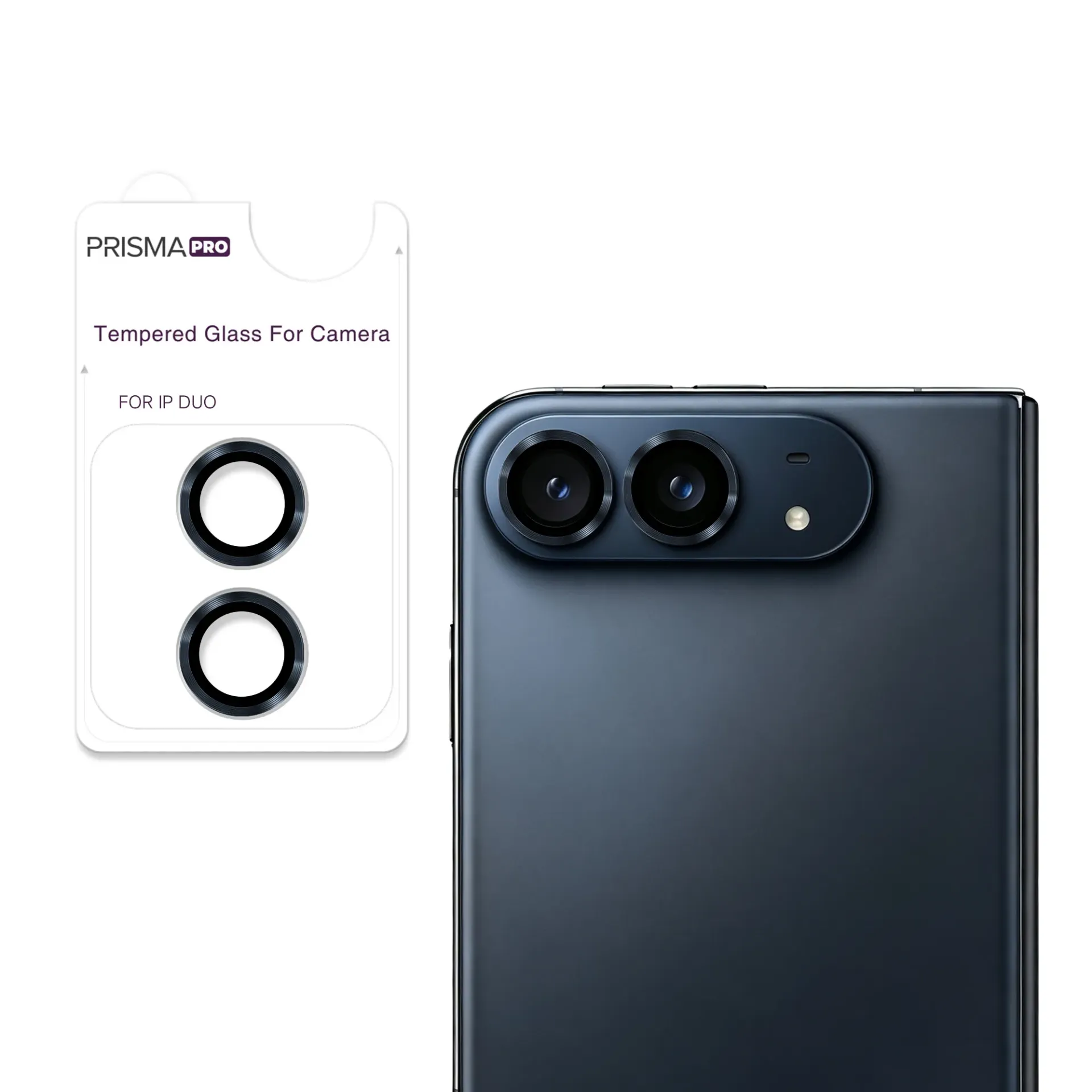 Prisma Pro Shield - Ring Camera Lens w/HD Tempered Glass for iPhone Duo (Black)