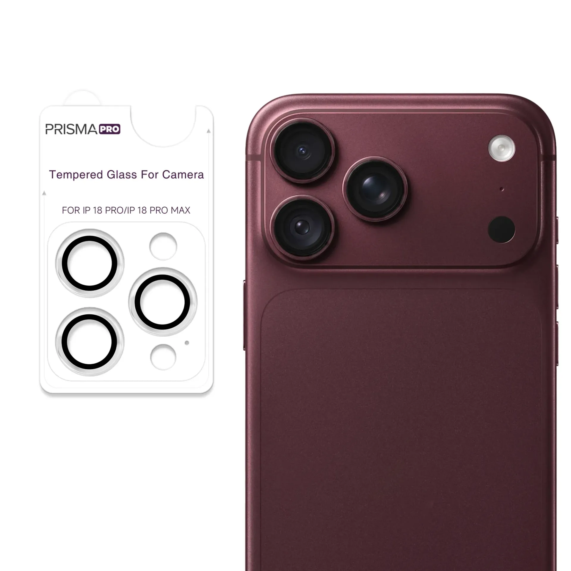 Prisma Pro Shield - Ring Camera Lens w/HD Tempered Glass for iPhone 18 Pro Max / 18 Pro (Clear)