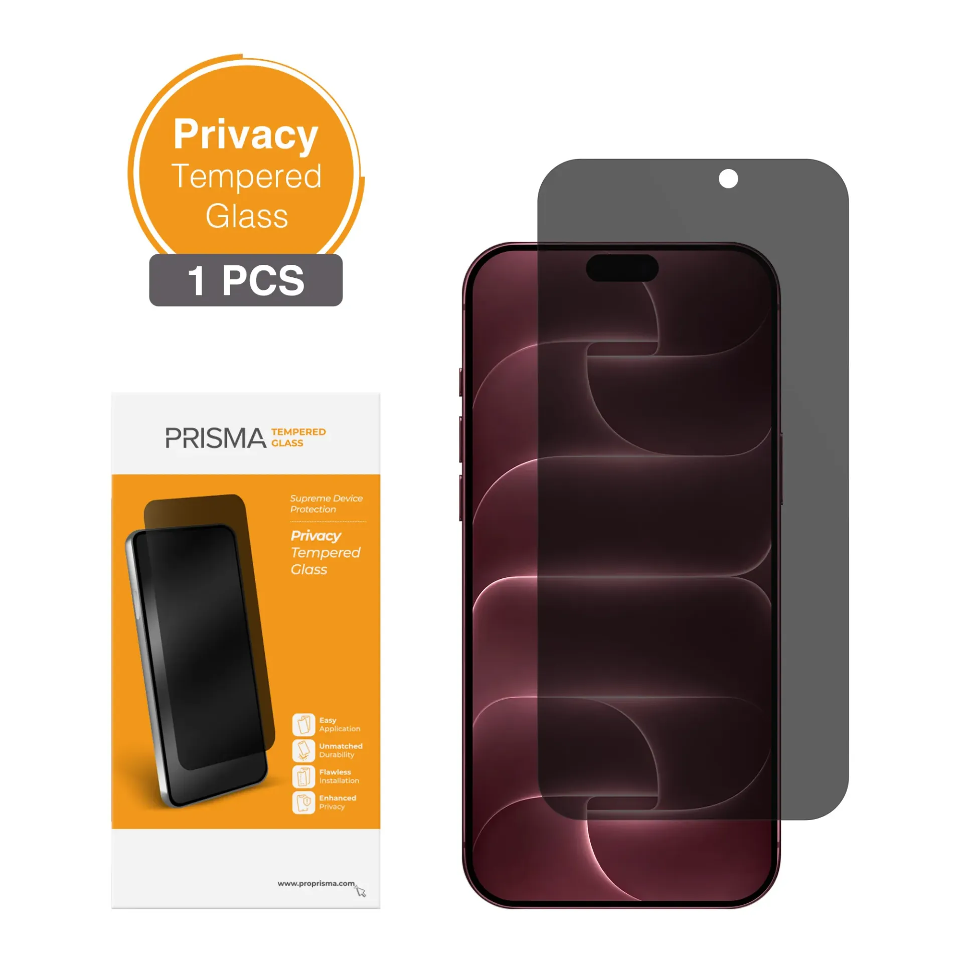 Privacy Tempered Glass for iPhone 18 Pro (1 Pc)