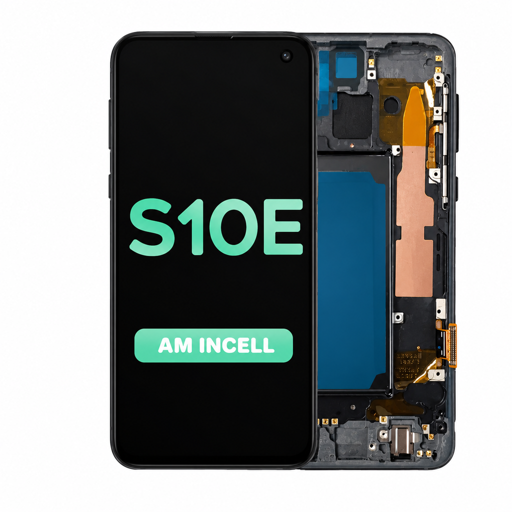 LCD Assembly for Samsung Galaxy S10E (G970) with Frame - (Does not support Fingerprint) - Prism Black (Aftermarket - Incell)