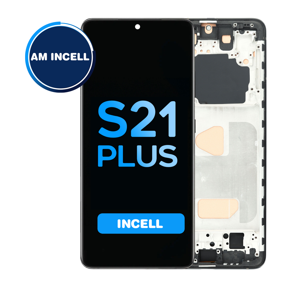 LCD Assembly for Samsung Galaxy S21 Plus 5G (G996) with Frame - (Does not support Fingerprint) - Phantom Black (Aftermarket - Incell)
