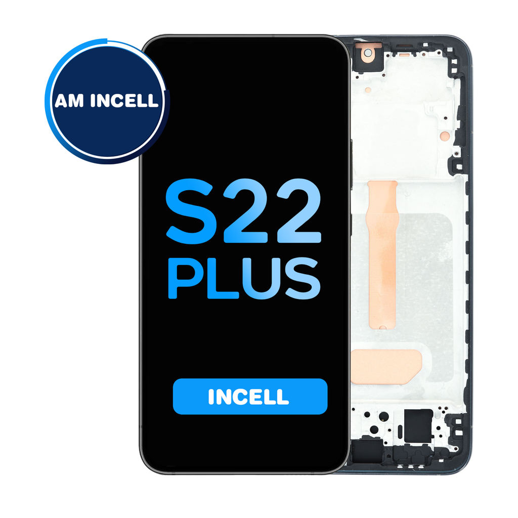 LCD Assembly for Samsung Galaxy S22 Plus (S906) with Frame - (Does not support Fingerprint) - Phantom Black (Aftermarket - Incell)