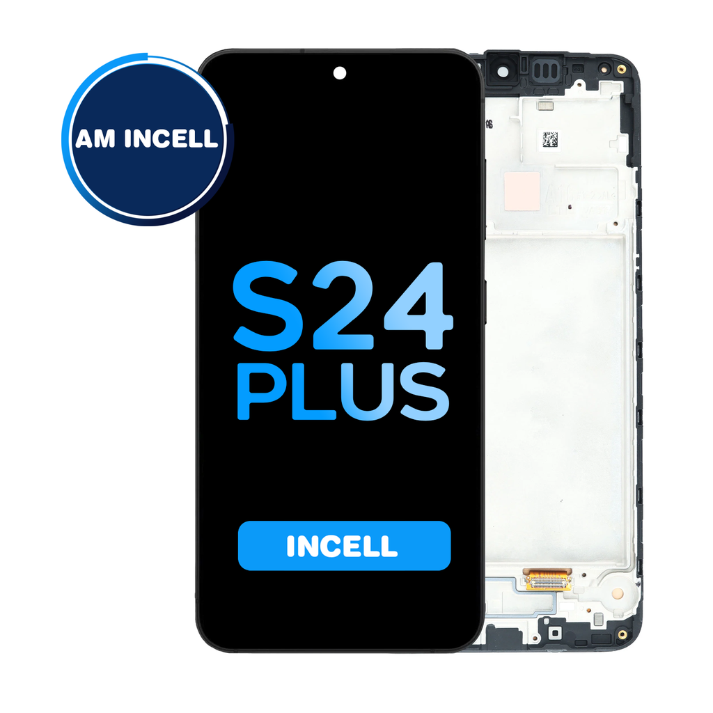 LCD Assembly for Samsung Galaxy S24 Plus (S926) with Frame - (Does not support Fingerprint) - Onyx Black (Aftermarket - Incell)
