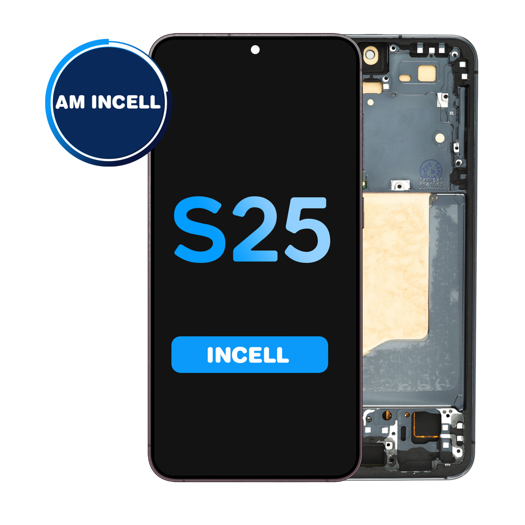 LCD Assembly for Samsung Galaxy S25 (S931) with Frame - (Does not support Fingerprint) - Blue Black (Aftermarket - Incell)