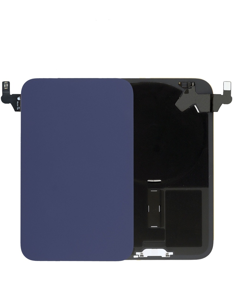 [SP-I17P-BGWMM-NFC-WF-NO-BL] Back Glass with Frame and MagSafe Magnet and Wireless NFC Charging Flex for iPhone 17 Pro (No Logo) (Deep Blue)