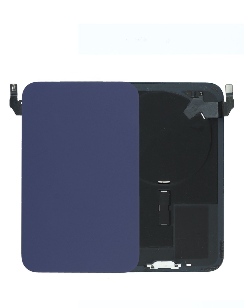 Back Glass with Frame and MagSafe Magnet and Wireless NFC Charging Flex for iPhone 17 Pro Max (No Logo) (Deep Blue)