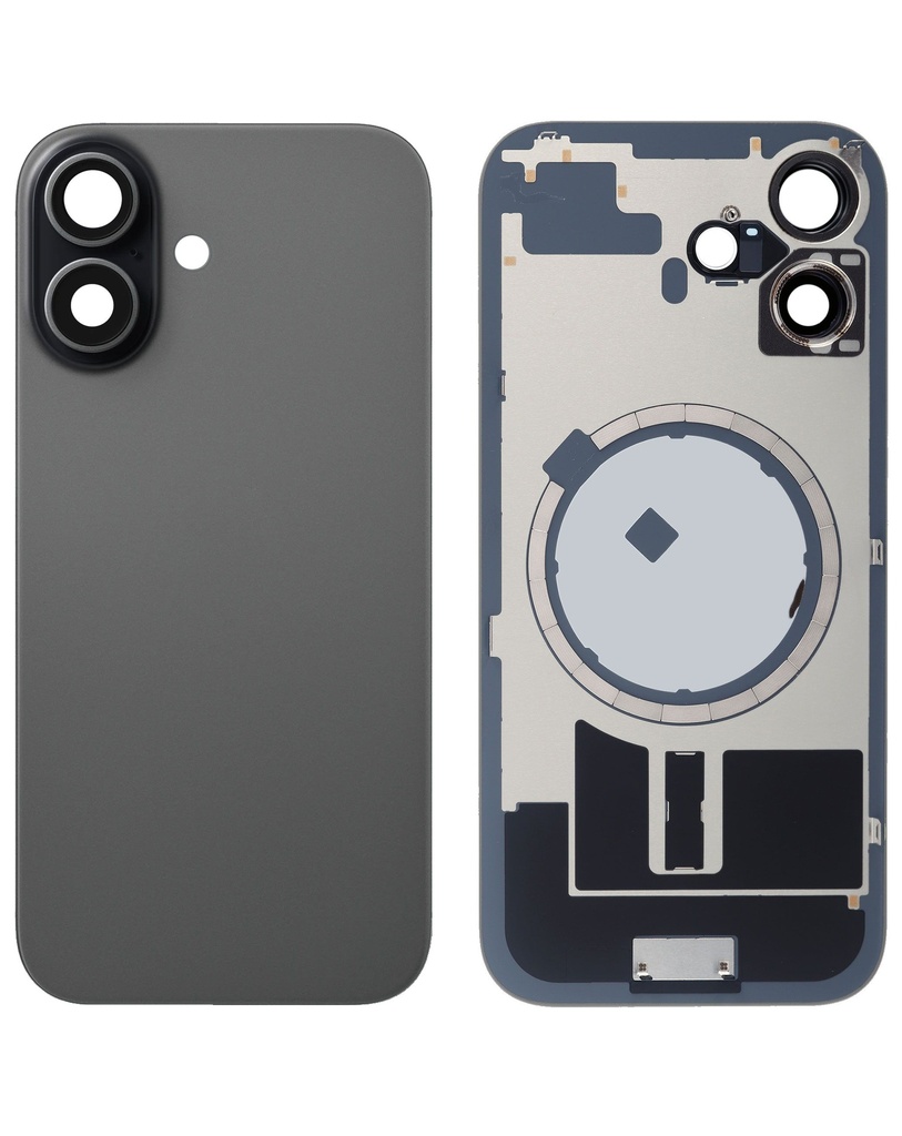 Back Glass with Frame and MagSafe Magnet for iPhone 17 (No Logo) (Black)