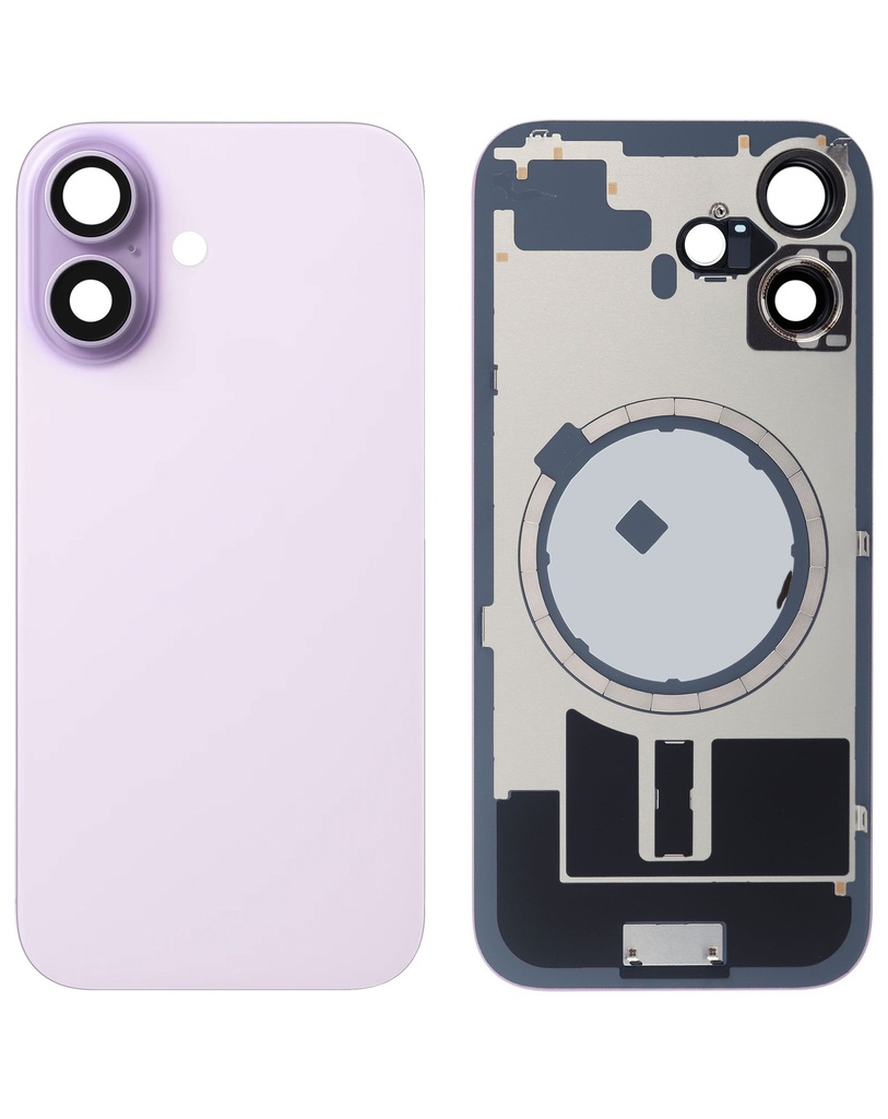 Back Glass with Frame and MagSafe Magnet for iPhone 17 (No Logo) (Lavender)