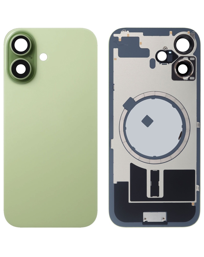 Back Glass with Frame and MagSafe Magnet for iPhone 17 (No Logo) (Sage)