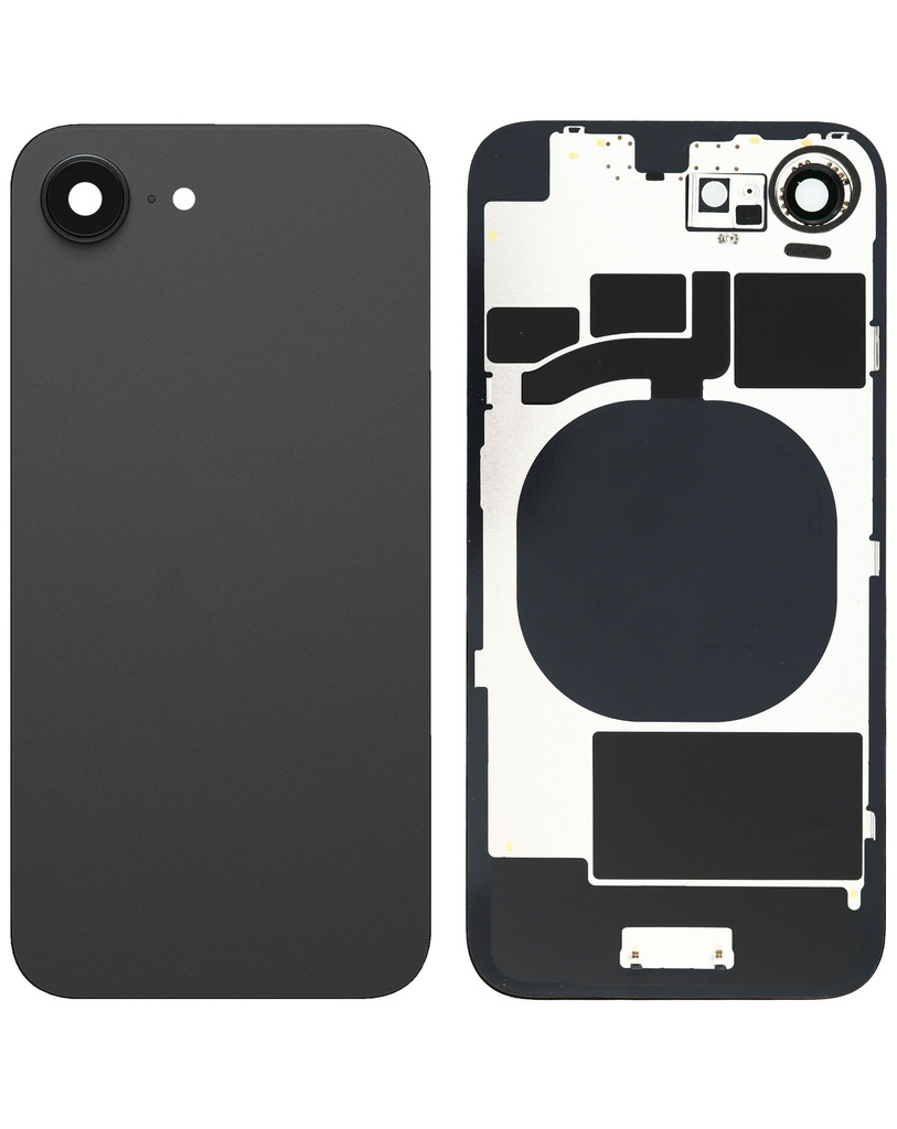 Back Glass with MagSafe Magnet for iPhone 16e (No Logo) (Black)
