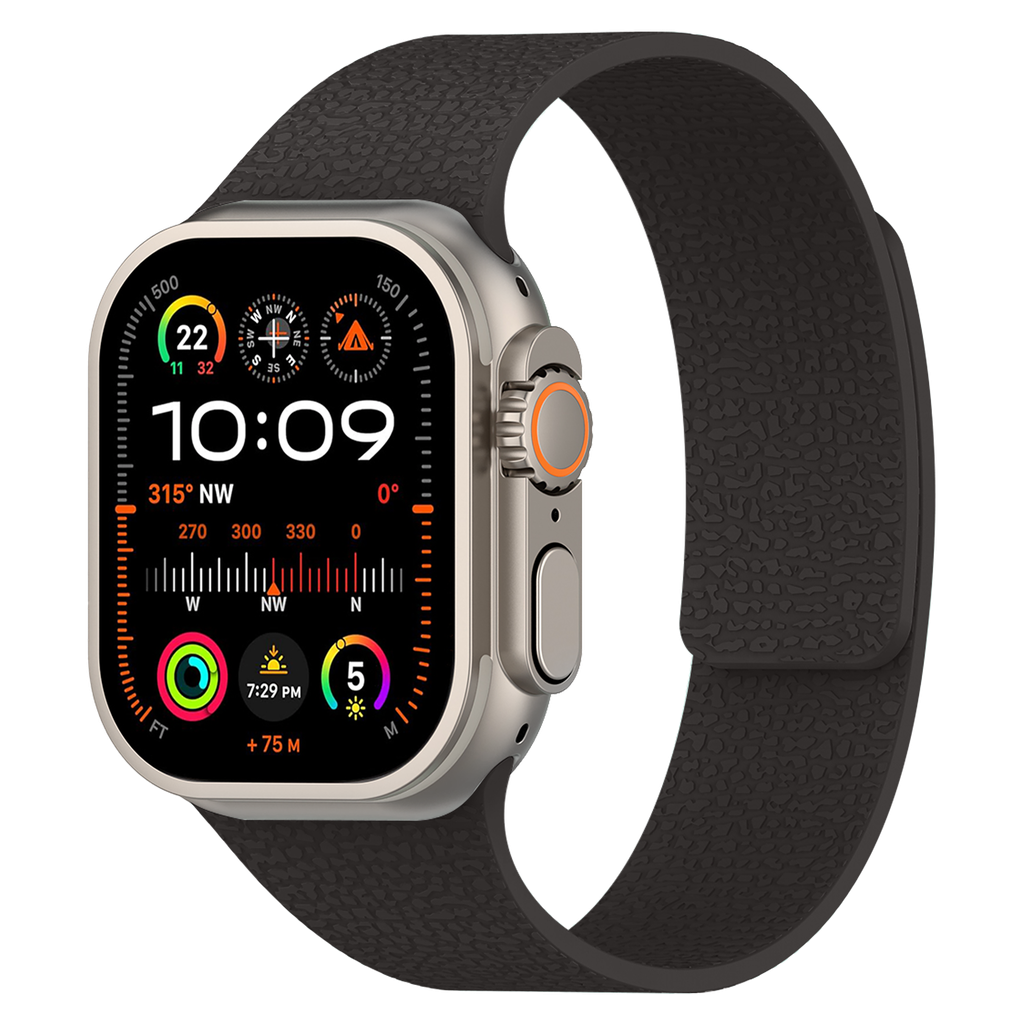 Avana - Wrap Up Magnetic Watch Strap For Apple Watch 49mm  /  46mm  /  45mm  /  44mm  /  42mm - Black