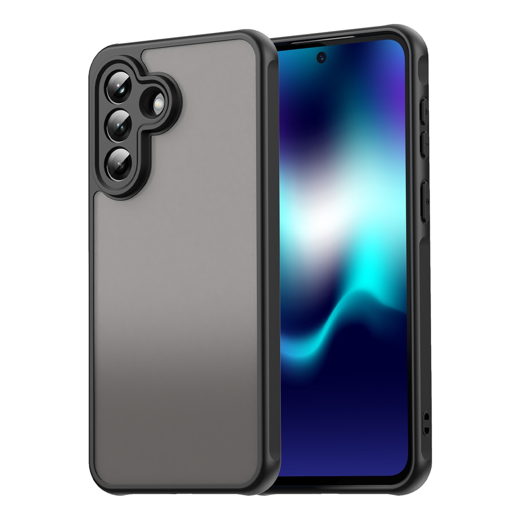 Matte Color Protection Case for Galaxy A27 - Black