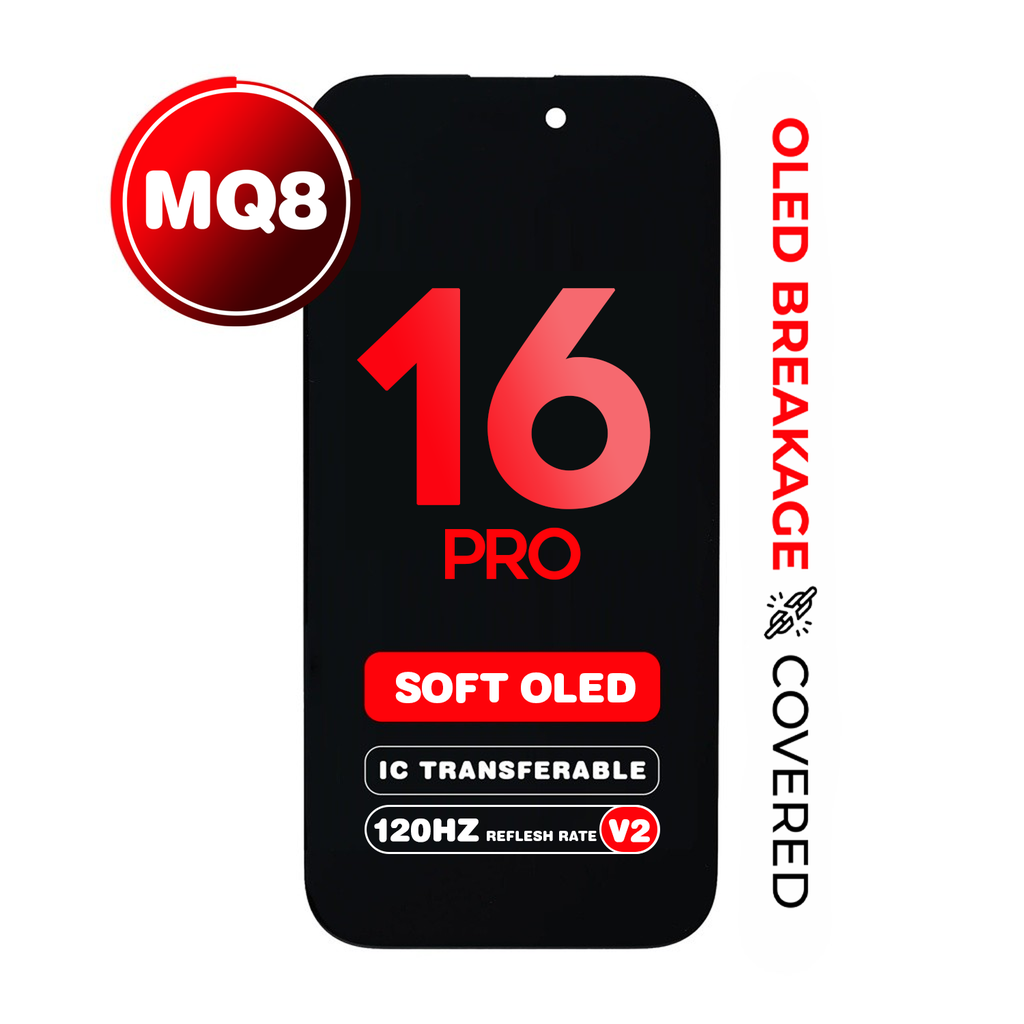 OLED Assembly for iPhone 16 Pro - 120 Hz (MQ8 v2 / Soft OLED) (IC Transferable)