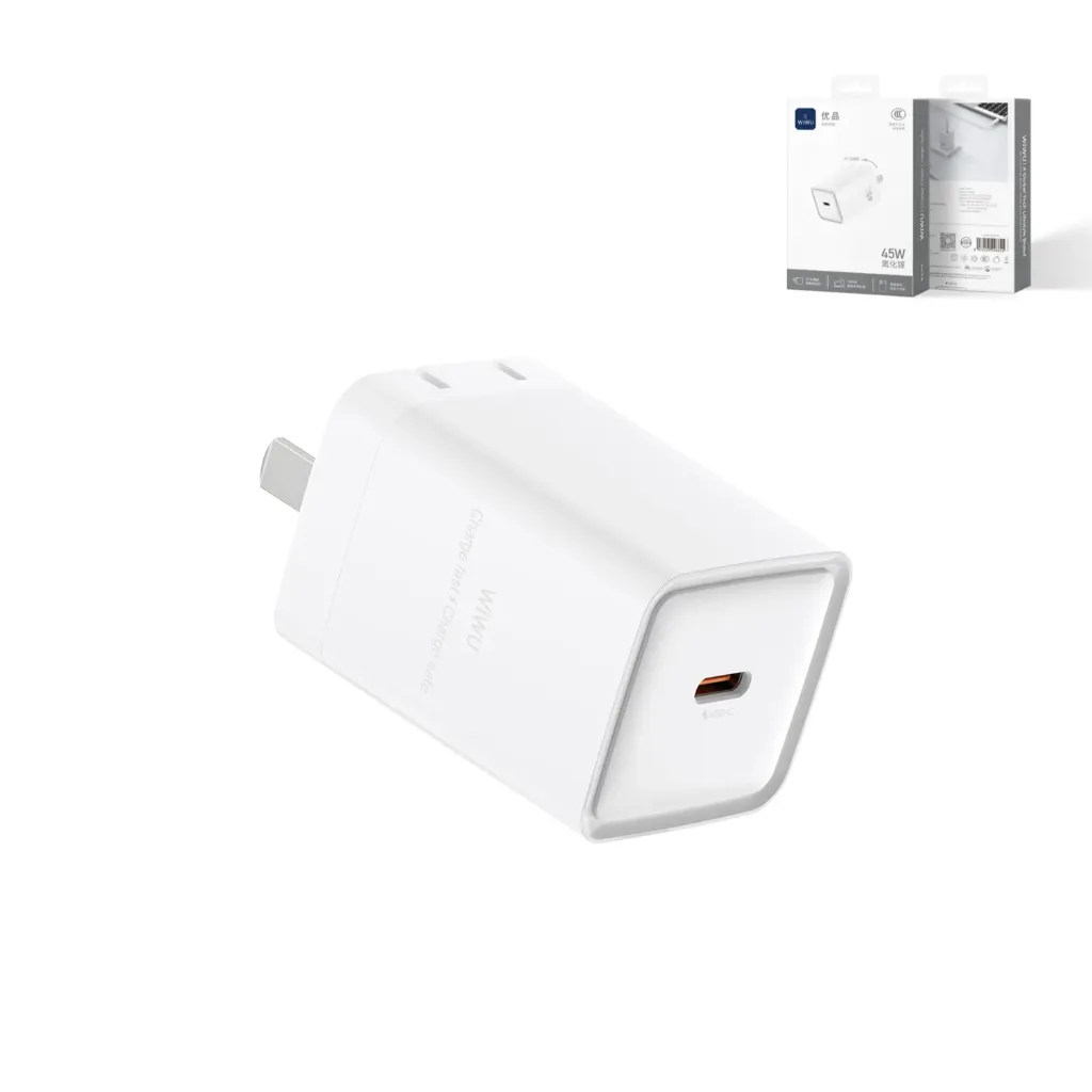 WIWU Essen Wi-G036 45W GaN Fast Charge Travel Adapter (White)