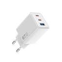 WiWU Cube Wi-G026 67W GaN Fast Charger (2x USB-C + USB-A) (White)