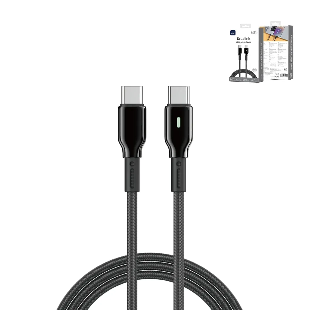 WIWU Duralink Wi-C076 27W USB-C to Lightning Braided Cable (Black)
