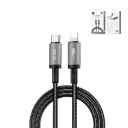 WIWU Titanlink Wi-C056 30W USB-C to Lightning Braided Cable 1m (Grey)
