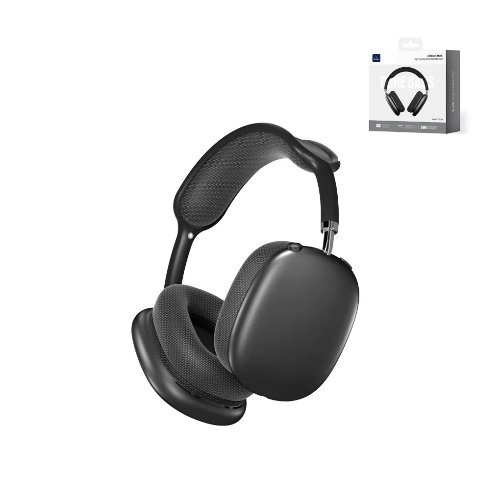 WIWU Airbuds MAX TD-13 Wireless Over-Ear Headset (BT 6.0, 58H Battery) (Black)