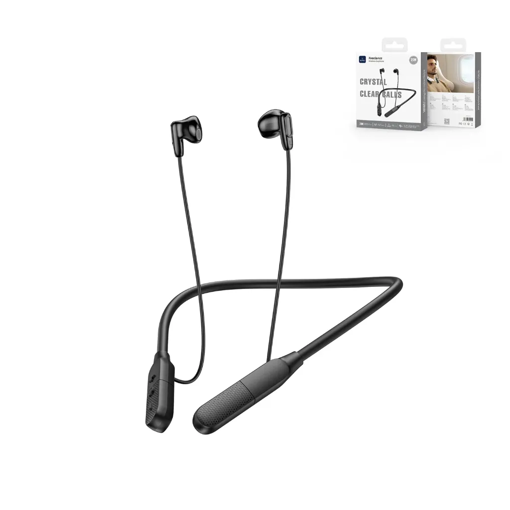 WIWU Freelance GB07 Neckband Bluetooth Earphones (20H, Type-C) (Black)
